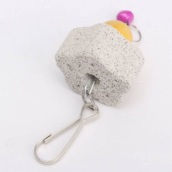 Hamster Parrot Chew Toys Grinding Stone Bird Mouth Molar Cage Toy