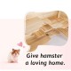 Wooden 3 Tiers Hamster Cage Wood House Pet Mouse Small Animals Rats Exercise