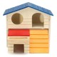 Wooden Bed House Cave Two-layer Villa for Small Animal Hamster Rat