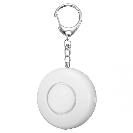 125dB Loud Portable Round Shape Bag Keychain Anti Theft Personal Security Alarm with Bright LED Light