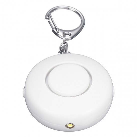 125dB Loud Portable Round Shape Bag Keychain Anti Theft Personal Security Alarm with Bright LED Light