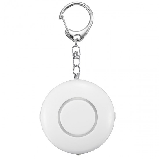 125dB Loud Portable Round Shape Bag Keychain Anti Theft Personal Security Alarm with Bright LED Light