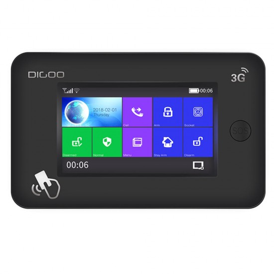 DIGOO DG-HAMA All Touch Screen 3G Version Smart Home Security Alarm System Kits Support APP Control Amazon Alexa DIGOO DG-HAMA All Touch Screen 3G Version Smart Home Security Alarm System Kits Support APP Control Amazon Alexa