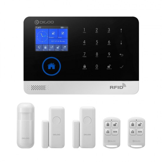 Digoo DG HOSA 433MHz 2G&GSM&WIFI Smart Home Security Alarm System Protective Shell Alert with APP