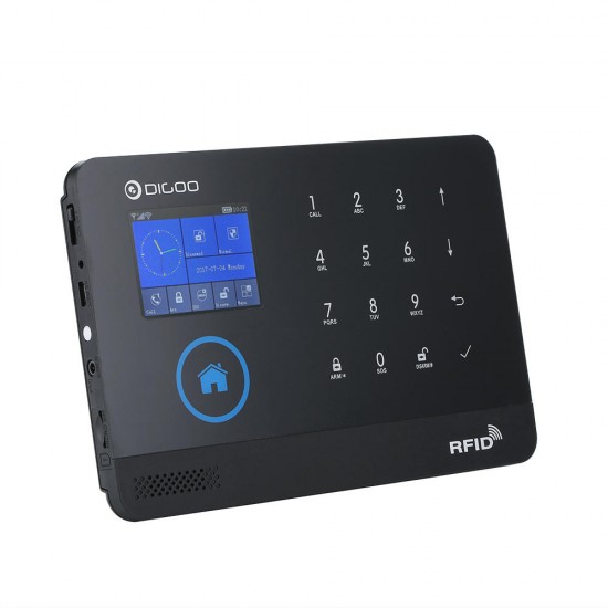 Digoo DG-HOSA 433MHz Wireless Black 3G&GSM&WIFI DIY Smart Home Security Alarm Systems Kits Infrared Motion Sensor Door Magnetism Alert with APP Control