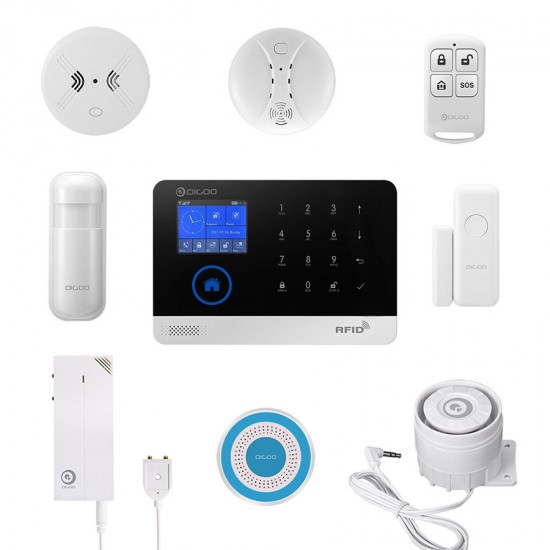 Digoo DG-HOSA 433MHz Wireless GSM&WIFI DIY Accessories Smart Home Security Alarm System Kits