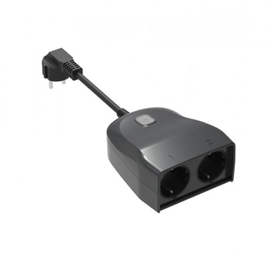 10A Dual EU Plug Outdoor IP44 Waterproof Smart WIFI Socket Outlet Support Alexa Google Home IFTTT