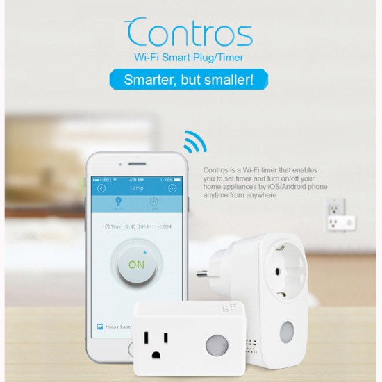 BroadLink SP3 SPcc Contros Mini WiFi Smart Home Socket Timing Switch Plug Timer Wireless Remote Controller