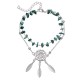 Bohemian Irregular Chain Anklet Green Turquoise Hollow Dream Net Charm Anklets Jewelry for Women