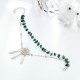 Bohemian Irregular Chain Anklet Green Turquoise Hollow Dream Net Charm Anklets Jewelry for Women