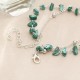 Bohemian Irregular Chain Anklet Green Turquoise Hollow Dream Net Charm Anklets Jewelry for Women