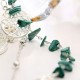 Bohemian Irregular Chain Anklet Green Turquoise Hollow Dream Net Charm Anklets Jewelry for Women