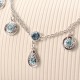 JASSY® Fine Anklet Platinum Plated Lake Blue Rhinestone New Fashion Bracelet Jewelry for Women