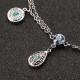 JASSY® Fine Anklet Platinum Plated Lake Blue Rhinestone New Fashion Bracelet Jewelry for Women