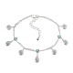 JASSY® Fine Anklet Platinum Plated Lake Blue Rhinestone New Fashion Bracelet Jewelry for Women