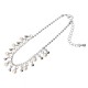 JASSY® Platinum Plated Rhinestone Fine Anklet Elegant Artificial Pearl Clothing Accessories
