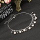 JASSY® Platinum Plated Rhinestone Fine Anklet Elegant Artificial Pearl Clothing Accessories