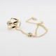 Fashion Chain Bracelets Hollow Geometric Rhinestone Bracelet Together with Ring Jewelry for Women