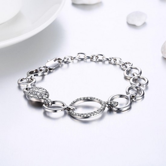 INALIS Fashion Platinum Rhinestones Bracelets Trendy Bracelet Jewelry Gift For Women