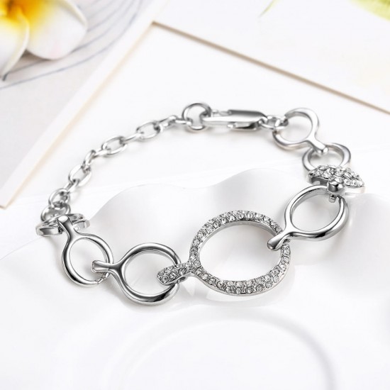 INALIS Fashion Platinum Rhinestones Bracelets Trendy Bracelet Jewelry Gift For Women