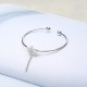 JASSY® 925 Sterling Silver Women's Bangle Bracelet Trendy Coconut Tree Charm Silver Bracelet