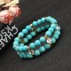 JASSY® Antique Turquoise Beads Rhinestone Stretch Anallergic Bracelet Fine Jewelry for Women