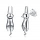 INALIS 925 Sterling Pure Silver Earring Cat Pendant Lovely Sweet Jewelry Gift for Women