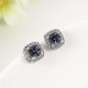 INALIS Sweet Zircon Ear Stud Rhinestone Platinum Earrings For Women