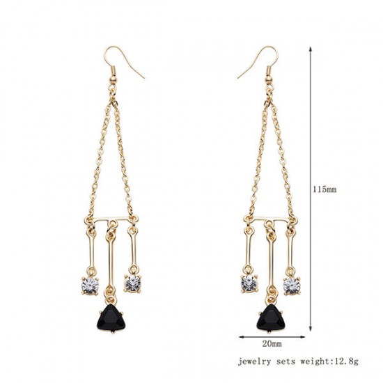 JASSY® Balance Style Zircon Crystal Earring Dangle Fashion Women Jewelry Anallergic Gift