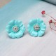 JASSY® Candy Color Flower Ear Stud Lovely Style Rhinestone Crystal Elegant Earrings Gift for Girl