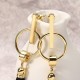 JASSY® Elegant 18K Gold Plated Geometric Circle Tassel Anallergic Earrings for Women