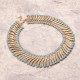 18K Gold Plated Rhinestone Necklace Earrings Bracelet Ring Jewelry Set