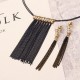 JASSY® 18K Gold Plated Crystal Jewelry Set Punk Tassel Pendant Necklace Earrings for Women Gift