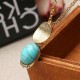 JASSY® Bohemian Jewelry Set Elegant 18K Gold Plated Turquoise Earrings Necklace Jewelry for Women