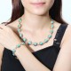 JASSY® Bohemian Women Jewelry Set Turquoise Bead Bracelet Necklace Earrings