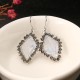 JASSY® Fine Jewelry Set Elegant Platinum Plated White Opal Crystal Gemstone Women Necklace Earrings