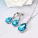 JASSY® Luxury 12 Months Birthstone Jewelry Set Zircon Colorful Crystal Earrings Necklace Gift