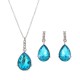 JASSY® Luxury 12 Months Birthstone Jewelry Set Zircon Colorful Crystal Earrings Necklace Gift