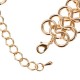 Bib Gold Plated Chain Resin Flower Statement Chunky Necklace