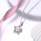 INALIS Fashion 925 Sterling Silver Star Style Hollow Pendant Necklace for Women