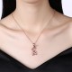 INALIS Hollow Snowman Pendant Zirconia Necklace Fashion Jewelry Christmas Gift for Women Girl