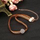 JASSY® 18K Gold Plated Micro Inlays Rhinestone Choker Bohemian Exquisite Necklace for Women