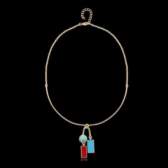 JASSY® Stylish Dangle Enamel Pendant Delicate Necklace Fashion Jewelry for Women
