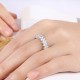 INALIS Platinum Plated Rhinestones Gift Wedding Jewelry Finger Rings