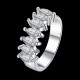 INALIS Platinum Plated Rhinestones Gift Wedding Jewelry Finger Rings