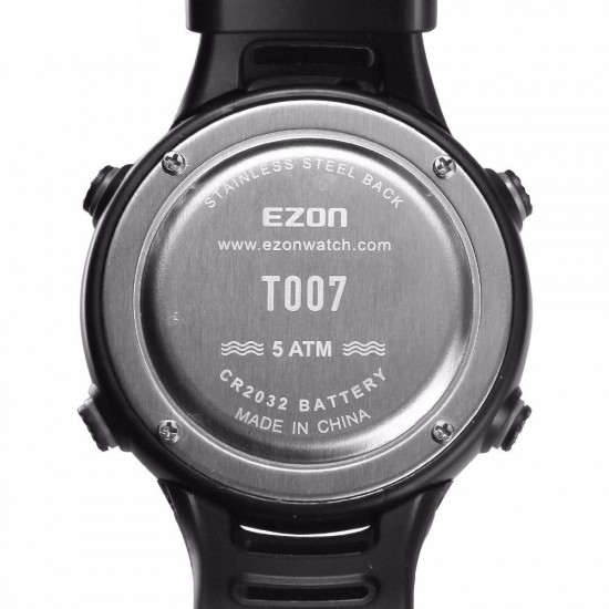 EZON T007 Men Watch Heart Rate Monitor 50M Waterproof Gym Hiking Outdoor Digital Watch