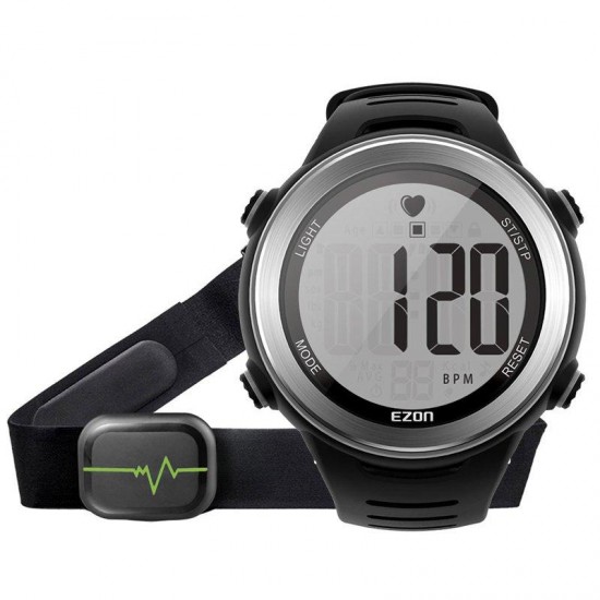 EZON T007 Men Watch Heart Rate Monitor 50M Waterproof Gym Hiking Outdoor Digital Watch