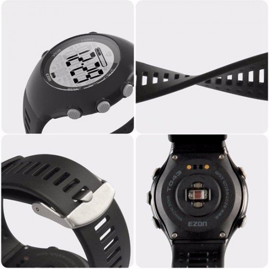 EZON T043 Sports Watch Optical Heart Rate Monitor Pedometer Outdoor Gym Hiking Digital Watch