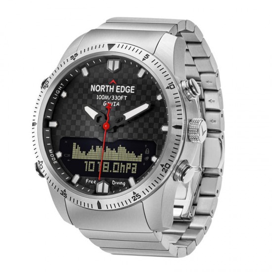 NORTH EDGE Digital 50M Dive Watches Men Altimeter Compass LED Sport Smart Watch