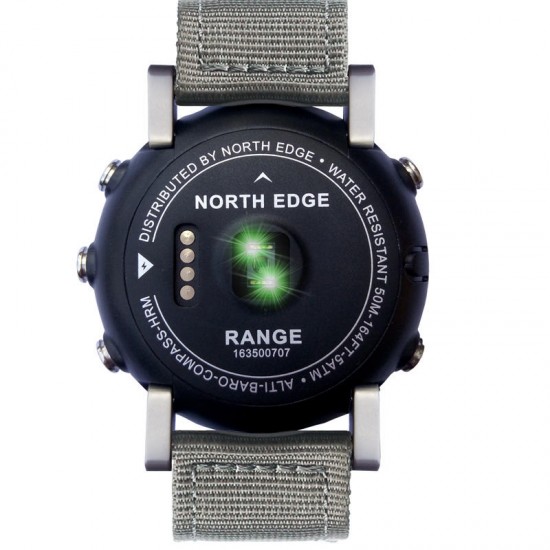 NORTH EDGE RANGE1 Heart Rate Altimeter Barometer Compass Stopwatch Fishing Climbing Outdoor Watch